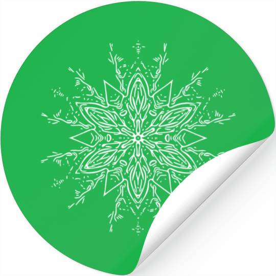 Mandala Flower Pattern Lines Abstract Shape Stickers