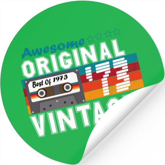 1973 Vintage Birthday Vintage Gift Retro Stickers