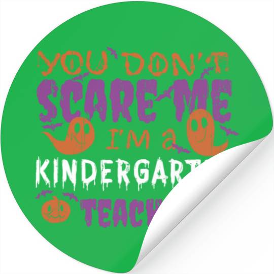 Ghost Pumpkin Kindergarten Teacher Halloween Stickers