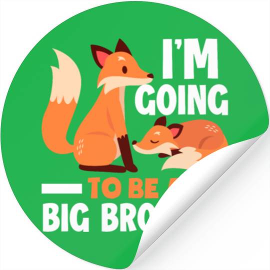 Fox Brother Siblings Offspring Gift Stickers