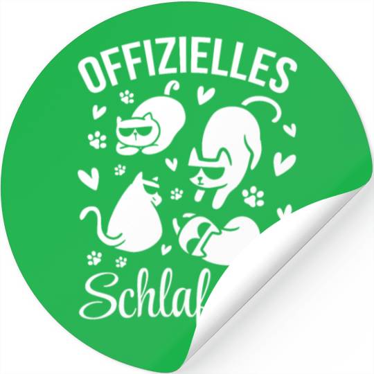 Cat Sleep Stickers Official Sleep Stickers Funny Cats