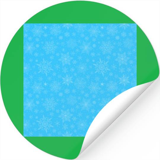 Blue Snowflakes Pattern Stickers