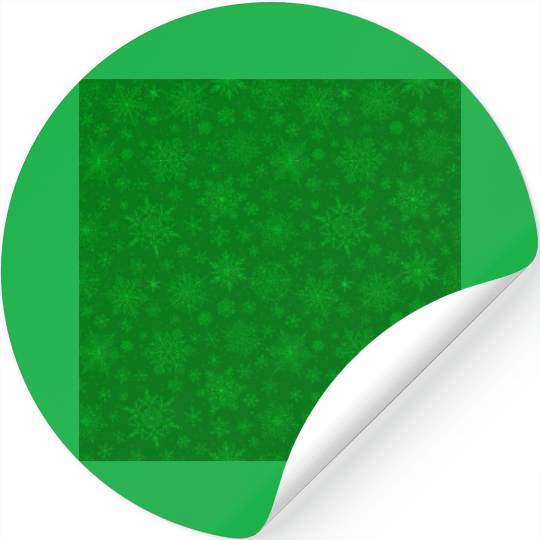Green Snowflakes Pattern Stickers