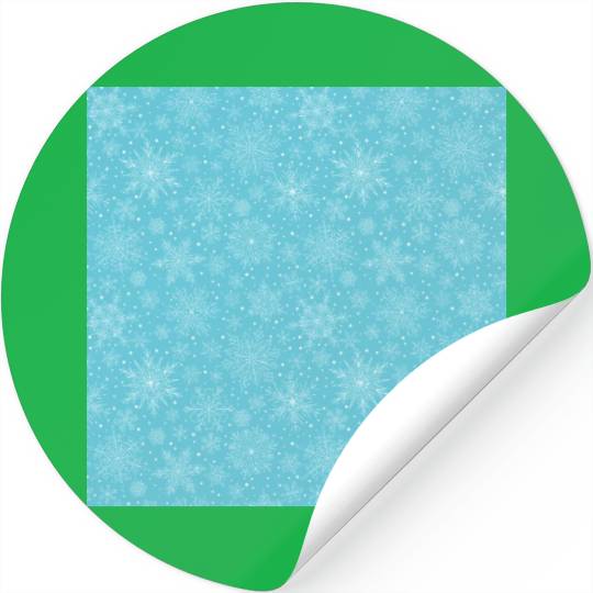 Blue Snowflakes Pattern Stickers