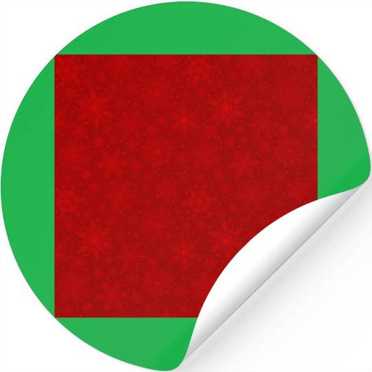 Red Snowflakes Pattern Stickers