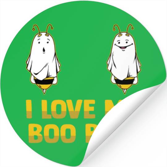 I Love My Boo Bees Bumble Bees Halloween Costume Stickers