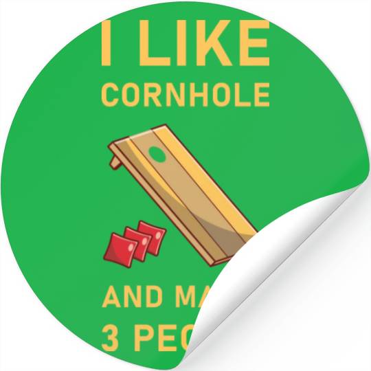 I like cornhole and maybe 3 people - Bean Bag Toss Stickers