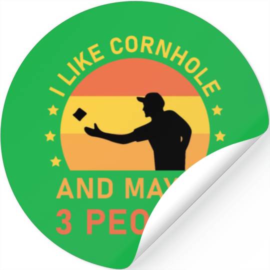 I like cornhole and maybe 3 people - Bean Bag Toss Stickers