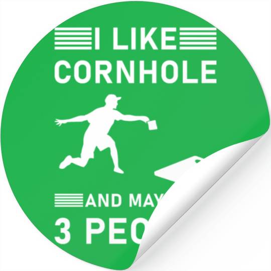 I like cornhole and maybe 3 people - Bean Bag Toss Stickers