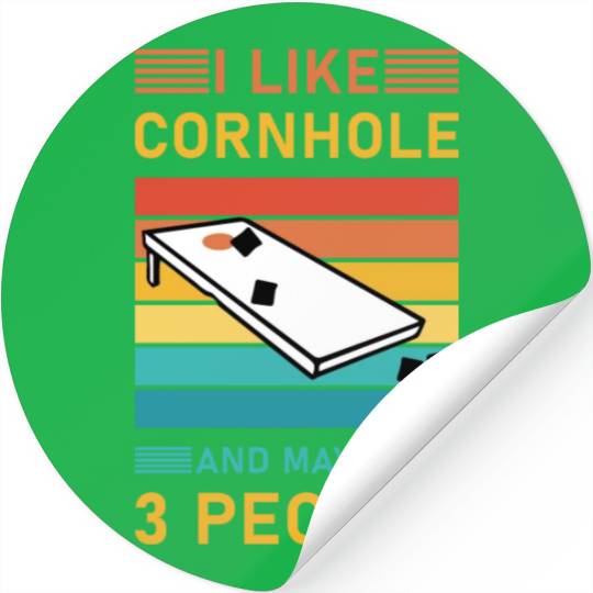 I like cornhole and maybe 3 people - Bean Bag Toss Stickers