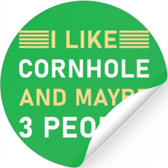 I like cornhole and maybe 3 people - Bean Bag Toss Stickers