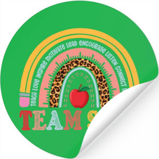 Team SPED Teacher Rainbow Stickers