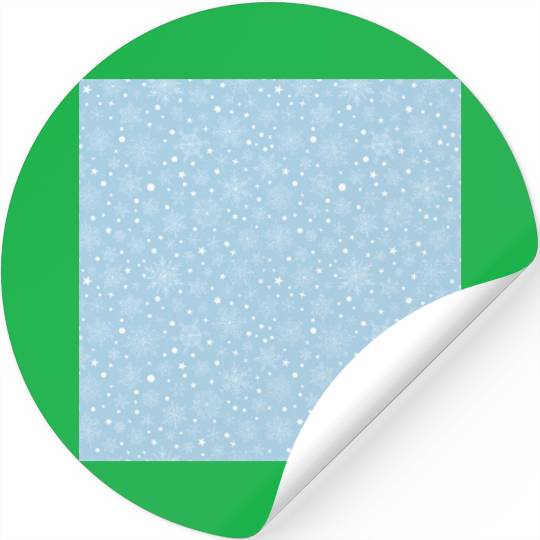 Light Blue Snowflakes Pattern Stickers
