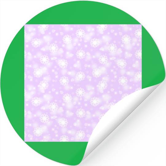 Violet Snowflakes Pattern Stickers