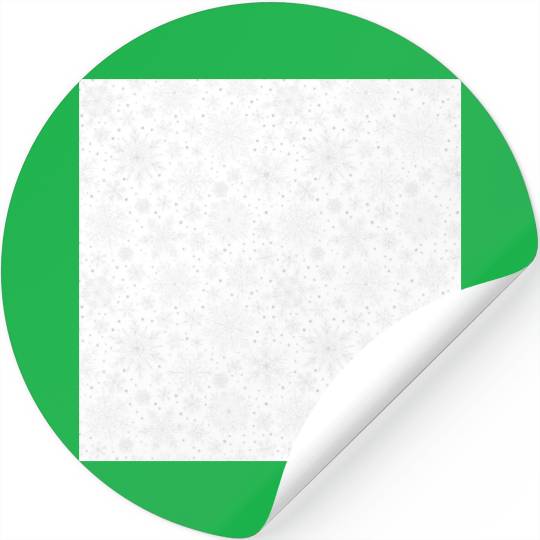 Modern Snowflakes Pattern White Silver Stickers