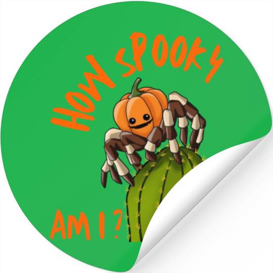 Halloween Scary Pumpkin Spider Costume Stickers