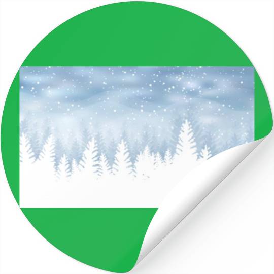 Christmas Winter Wonderland Snow Night Stickers