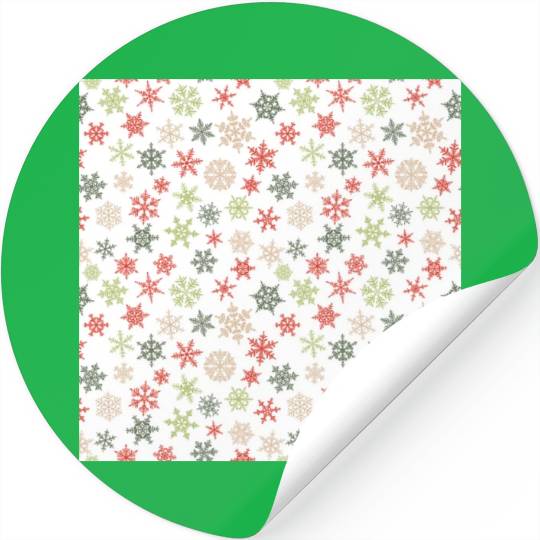 Modern Snowflakes Pattern Stickers