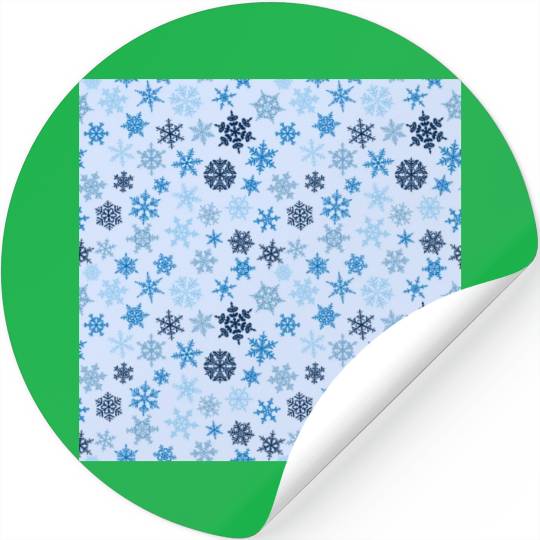 Blue Snowflakes Pattern Stickers