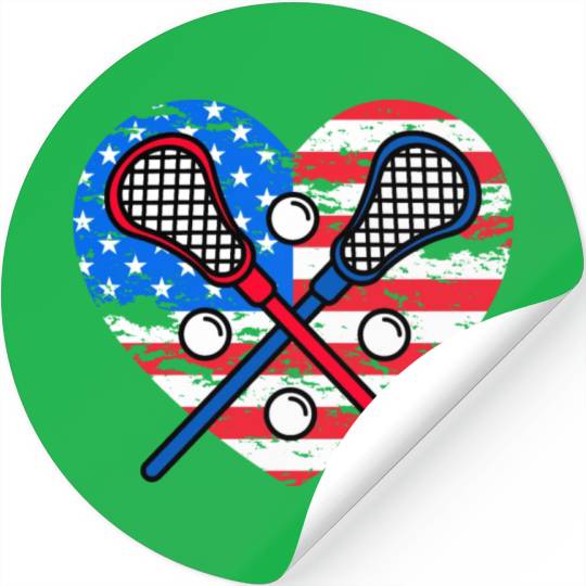 Lacrosse US Flag Stickers
