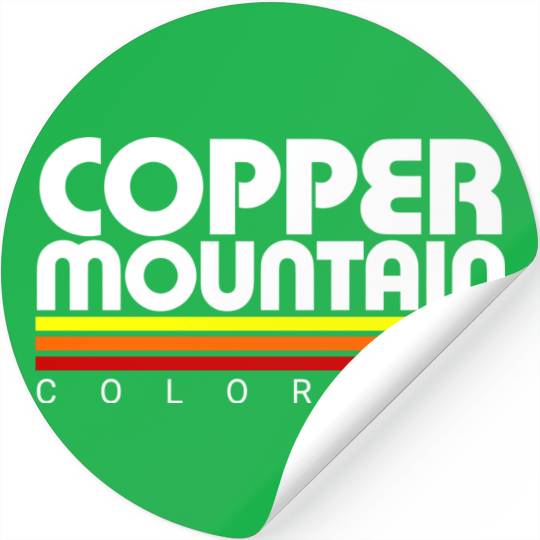 Retro Copper Mountain Colorado Stickers