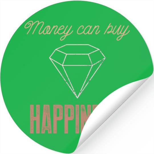Jewelry Bling Money Can Buy Happiness Funny Diamon Stickers