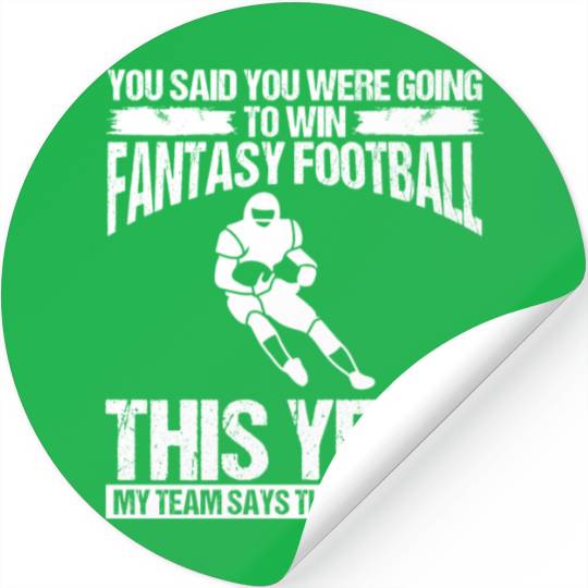 Fantasy Football Player Football Team Funny Stickers