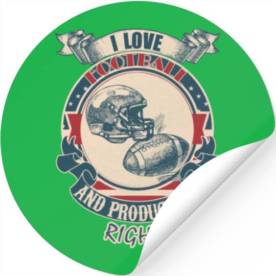 I love football reproductive rights vintage Stickers