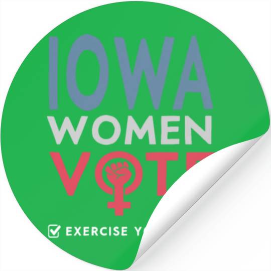 Iowa Women Vote Voter 2022 Election Feminist Stickers
