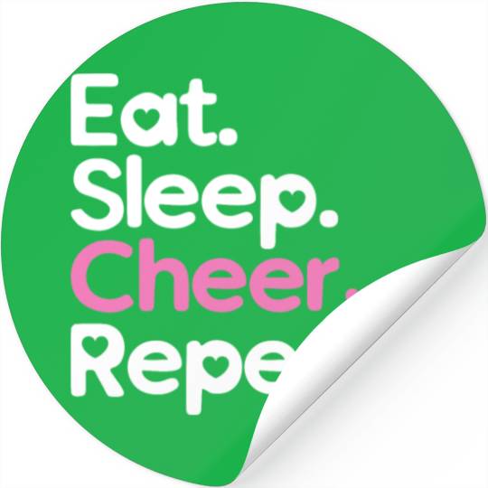Cheerleading Sleep Cheer Stickers