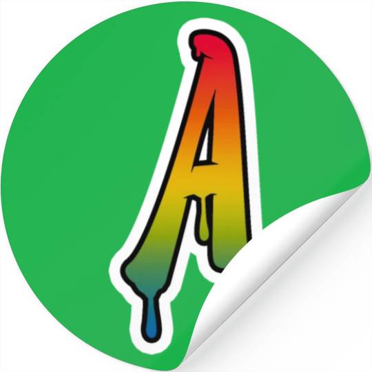 Letter A Graffiti Lettering Alphabet Monogram Init Stickers