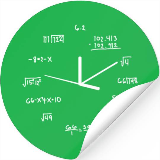 Math Design Clock Stickers