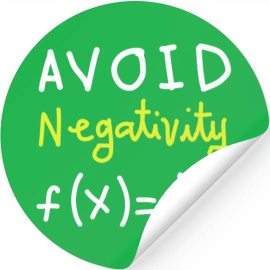 avoid negativity Math Design Stickers