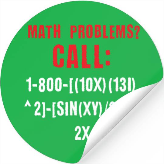 math problem call Stickers