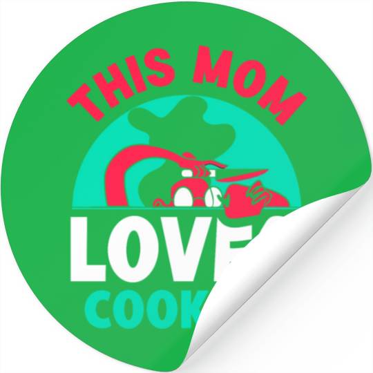This Mom Loves Cooking Mommy Cook Mother Stickers