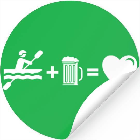 Kayak Beer Mug of Beer Is Love Athlete Gift Idea Stickers