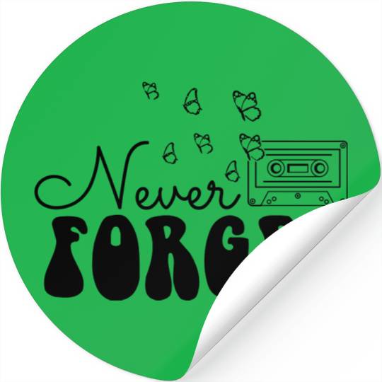 Never Forget - Mixed Tape Graphic Stickers