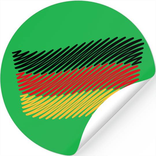 National Flag Of Germany (Scribble) Stickers