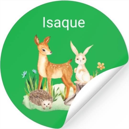 Animal deer rabbit hedgehog Isaque Stickers