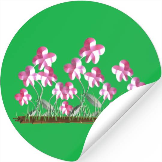 plants pink flowers nature icon Stickers