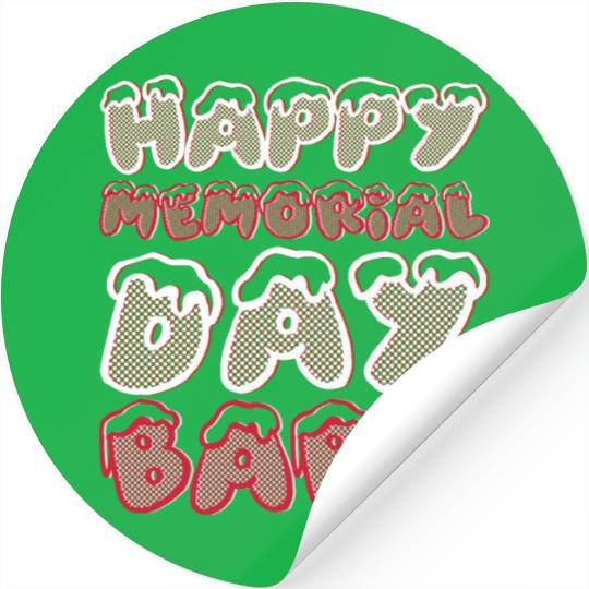 Happy Memorial Day Baby Stickers