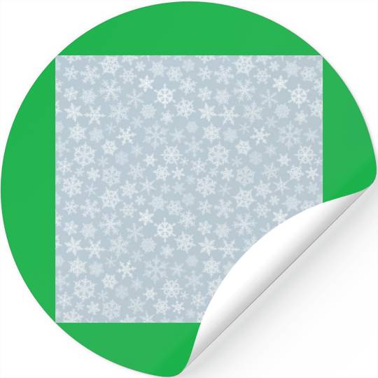 Modern Grey Snowflakes Pattern Stickers