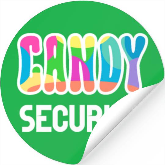 Funny Candy Security Halloween Gifts Stickers