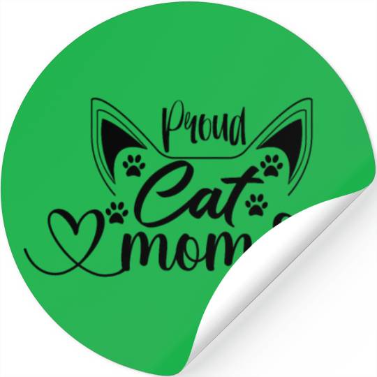 Proud Cat Mom Stickers