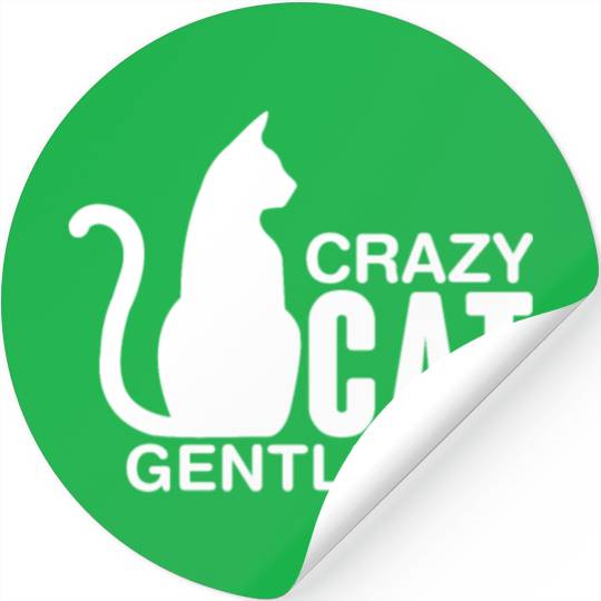 Crazy Cat Gentleman Stickers