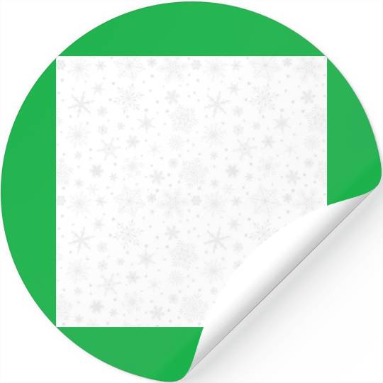 Snowflakes Pattern Grey White Stickers