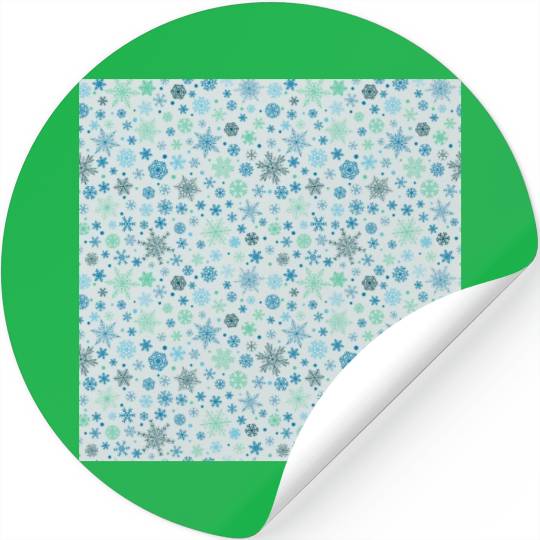 Snowflakes Pattern Colorful Stickers