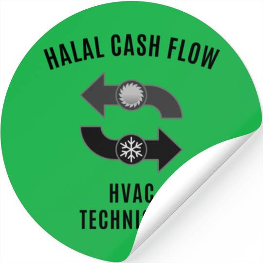 Halal Cash Flow - HVAC Black Stickers