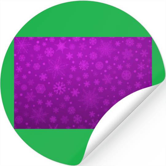 Abstract Purple Snowflakes Pattern Stickers