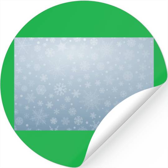 Abstract Blue Snowflakes Pattern Stickers